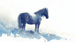 馬の水彩画