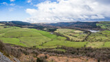 Fototapeta Londyn - Ridgegate Reservoir and Macclesfield Forest panorama