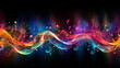 Colorful Abstract Swirling Ribbons Background Illustration