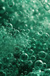 Green liquid and bubbles