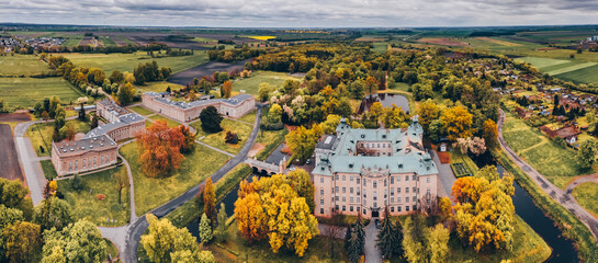 Wall Mural - Rydzyna - view from a drone