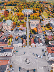 Canvas Print - Rydzyna - view from a drone