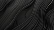 3D abstract wavy lines in a flowing motion on a dark background. Elegant black texture with a smooth gradient
