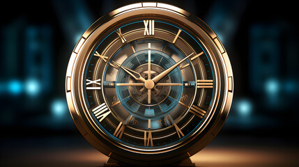 Wall Mural - Clock Business Icon 3d