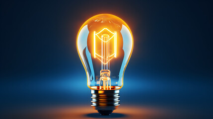 Sticker - Light Bulb business icon 3d