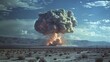 Nuclear explosion in desert