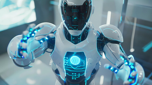 AI Artificial Intelligence.humanoid robot. 