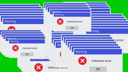 Unknown error animation, server not found, motion grahpic, animation video 