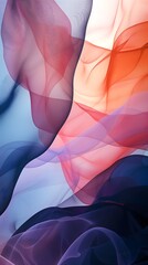 Wall Mural - abstract background, reflection and discovery, dynamic shapes, vibrant colors, and subtle gradients to capture the fluidity of personal growth and the journey towards self-realization, orange, pink