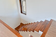 Autumn leaves bright colors that go well with the interior Wood color stairs