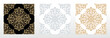 © ELENA - Wallpapers in the style of Baroque. Seamless vector backgrounds. Set of colored floral ornaments. Graphic patterns for fabric, wallpaper, packaging. Ornate Damask flower ornaments