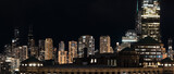 Fototapeta Miasto - Chicago Downtown. Cityscape image of Chicago, Ill. USA  at night showing high rises  in the downtown district.