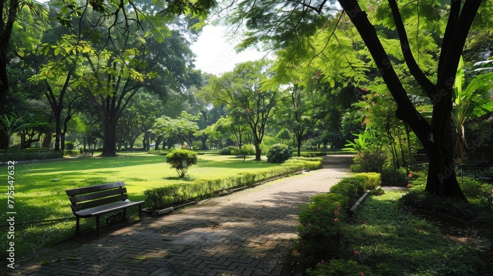 Despite the busy city streets just beyond its borders the park is a ...