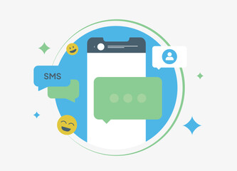 Wall Mural - targeted sms mailings icon. personalized sms campaigns for effective mobile marketing. personalized 