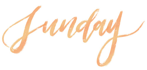Poster - Sunday brush lettering calligraphy typography