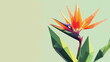 Low-poly vector flower low polygon bird of paradise
