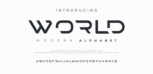 Wall Mural - World modern creative minimal alphabet small letter logo design