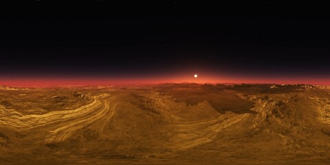 Wall Mural - mars, hdri, environment map , round panorama, spherical panorama, equidistant projection, 360 high r