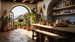 Rustic Italian Farmhouse Kitchen With a View