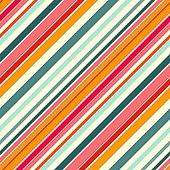 Wall Mural - seamless colorful diagonal line stripe background