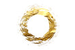 circle gold ink brush stroke art
