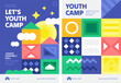 © Vectoartic - Colorful geometric poster with abstract geometrical shapes. Modern kids and youth camp promotional poster template design.