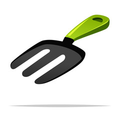 Poster - Gardening fork vector isolated illustration