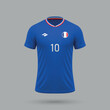 3d realistic soccer jersey France national team 2024