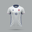 3d realistic soccer jersey England national team 2024