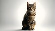 © maikuto - Portrait of a Domestic Cat Sitting Elegantly with Striped Fur
