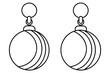 earrings silhouette vector illustration