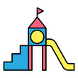 © Fahrul - Illustration of Slide Playground design Filled Icon