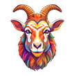  goat head logo mascot illustration