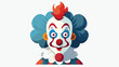 Scary clown cartoon character illustration flat vector