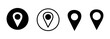 Location black logo pin icon. Location icon. GPS location symbol collection. Map marker pointer icon set. 
