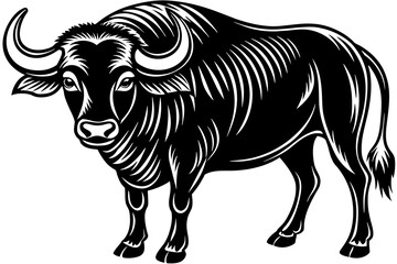 Wall Mural - simple buffalo vector-illustration