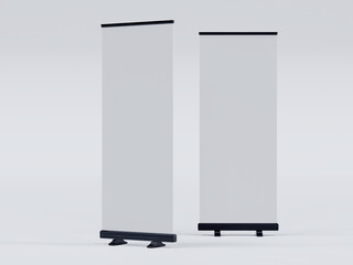 Canvas Print - empty signage stand design template. mockup display for advertising, poster, billboard or represent 