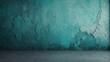 Zesty teal aquamarine turquoise cyan abstract background for design. Color gradient. Painted old concrete wall with plaster. Bright. Colorful.