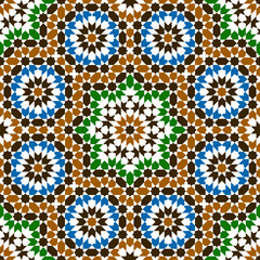 Poster - Seamless arabic geometric ornament based on traditional arabic art. Muslim mosaic. Girih style.