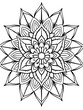 © Artisticeyes - floral mandala design for coloring book