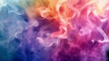 Colorful Smoke Silhouettes Swirl And Sway Creating An Otherworldly And Abstract Scene.
