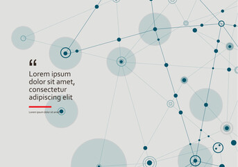 Fototapete - Abstract connection lines and dots. Business success concept. Internet technology. Vector connect line