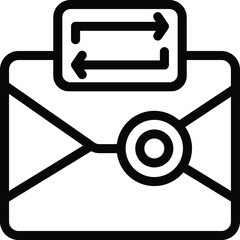 Poster - Letters distribution icon outline vector. Post service correspondence. Postman delivery envelope