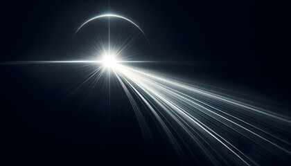 Wall Mural - abstract beautiful rays of light on black background.