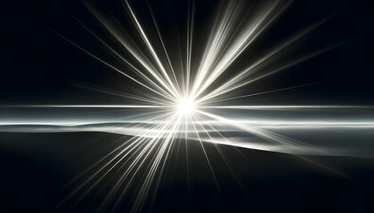 Wall Mural - abstract beautiful rays of light on black background.