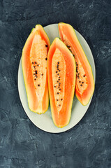 Canvas Print - Papaya exotic fruits.