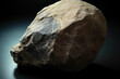 Nacrite is a rare precious natural stone on a black background. AI generated. Header banner mockup with space.