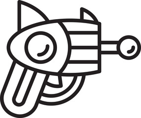 Sticker - Blaster Gun Line Icon