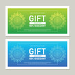 Colorful mandala style discount gift voucher template