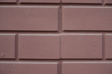 Sticker - Closeup of reddish brown painted brick veneer wall